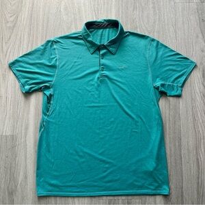 Patagonia Polo Shirt Mens Large Teal Lightweight Cactus Flats Outdoor Casual*